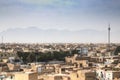 View over Meybod, Iran from the Narin castle Royalty Free Stock Photo